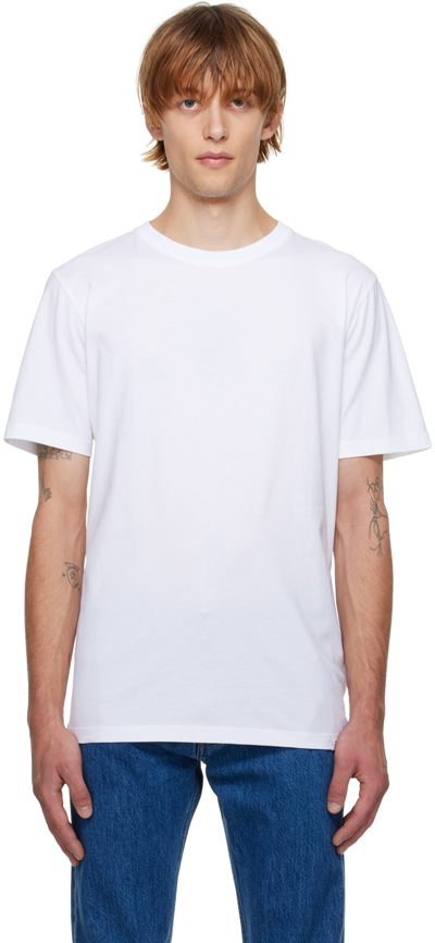Norse Projects Joakim Cotton-blend Jersey T-shirt In White