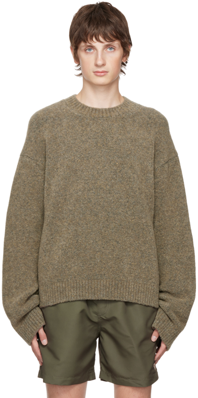 Nanushka Loki Wool And Cashmere Sweater In Khaki