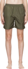 Nanushka Men's Kenan Elasticized Waistband Shorts In Khaki