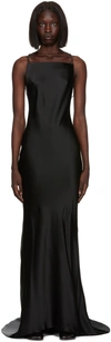 Maison Margiela Hammered Satin Gown Woman Black In Black