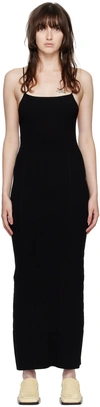 Aeron Ribbed-knit Detail Midi Dress In Black 001