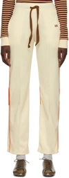 Wales Bonner Percussion Brand-embroidered Recycled-polyester Jogging Bottoms In Pale Yellow