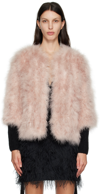 YVES SALOMON PINK FEATHER JACKET