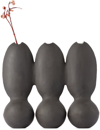 IAAI BLACK ITERA TRIPLE VASE