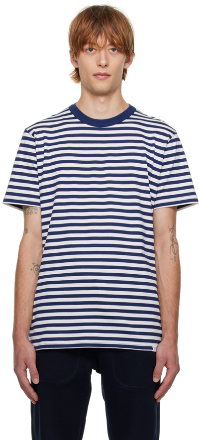 Norse Projects Niels Brand-patch Regular-fit Cotton T-shirt In Dark Navy