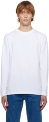 NORSE PROJECTS WHITE NIELS STANDARD LONG SLEEVE T-SHIRT