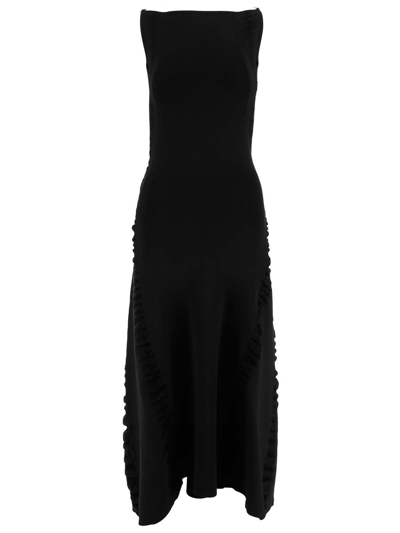 Jacquemus Black 'la Robe Maille Crema' Maxi Dress In Nero