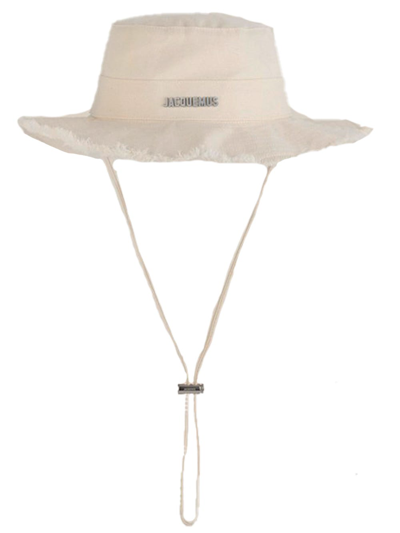 Jacquemus Le Bob Artichaut Canvas Bucket Hat In White
