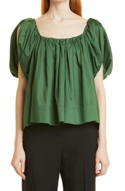 Rebecca Taylor Babydoll Top In Emerald