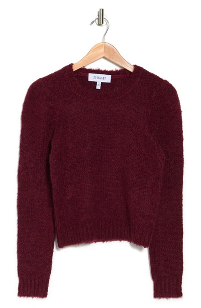 Derek Lam 10 Crosby Locken Puff Sleeve Sweater In Burgundy