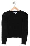 Derek Lam 10 Crosby Locken Puff Sleeve Sweater In Black