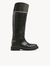 CHLOÉ NOUA TUBE BOOT BLACK SIZE 7.5 100% CALF-SKIN LEATHER