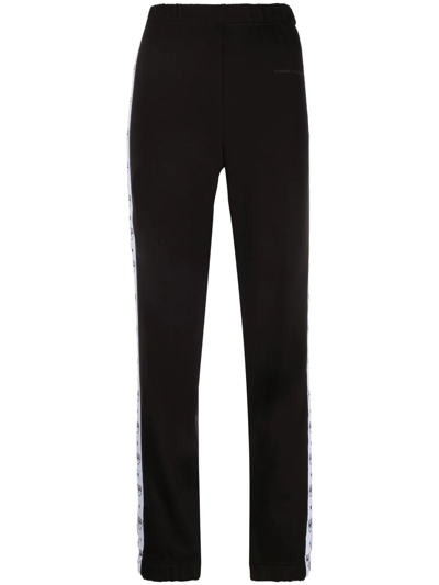 Chiara Ferragni Vegetable-dyed Cotton Track Trousers In Black