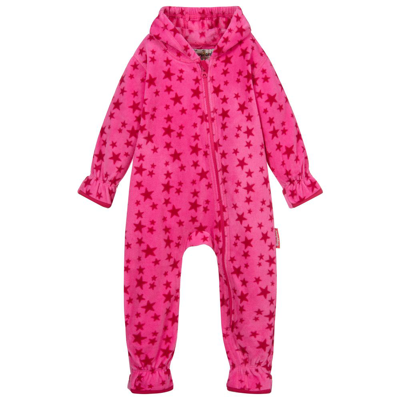 Playshoes Babies' Girls Pink Fleece Pramsuit