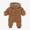 1+ IN THE FAMILY BROWN SHERPA FLEECE PRAMSUIT