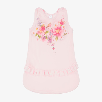 Sofija Babies' Girls Pale Pink Floral Sleeping Bag