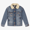 Diesel Giacca In Denim Con Colletto E Interno In Teddy In Blue