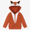 Stella Mccartney Brown Sweatshirt For Baby Boy With Fox In Brown