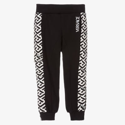 Versace Kids' Boys Black Cotton Logo Joggers