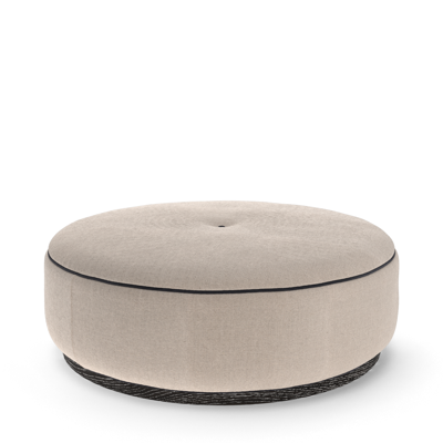 Oka Tuffete Ottoman - Silver Gray/charcoal