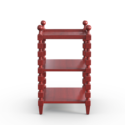 Oka Huxley Side Table - Brushed Red