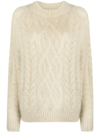 ISABEL MARANT CABLE KNIT MOHAIR BLEND SWEATER