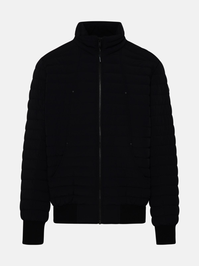 Moose Knuckles Black Nylon Blend Keap Bomber Jacket