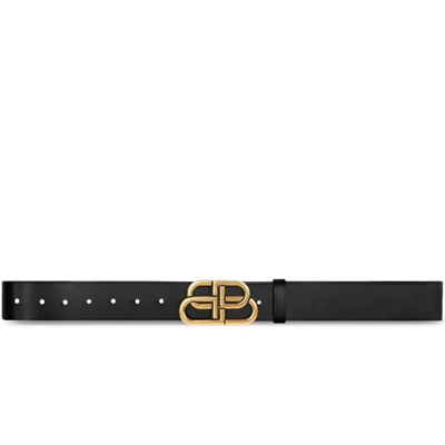 Balenciaga Bb Large Belt In Black