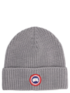 Canada Goose Arctic Disc Knitted Wool Beanie In Gray