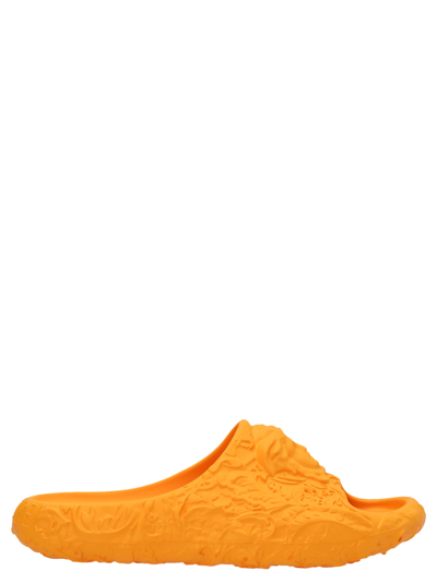 Versace Medusa Dimension Slides In Orange