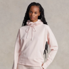 Polo Ralph Lauren Snood Fleece Hoodie In Alabaster Pink