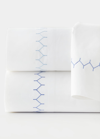John Robshaw Stitched 300 Thread Count Pillowcases Set Of 2, Standard In Lt Indig