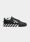 OFF-WHITE MEN'S VULCANIZED SOLE LEATHER LOW-TOP SNEAKERS