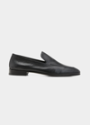 MANOLO BLAHNIK MEN'S TRURO LEATHER LOAFERS