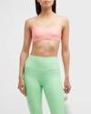 Alo Yoga Airlift Intrigue Low-impact Sports Bra In Strawberry Lemona