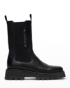 Nerogiardini Calfskin Jeweled Chelsea Boots In Black