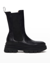 Nerogiardini Calfskin Chelsea Moto Boots In Black