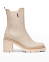 Nerogiardini Calfskin Chelsea Ankle Boots In Beige