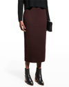 Eileen Fisher Petite Merino Wool Rib Pencil Skirt In Cassis