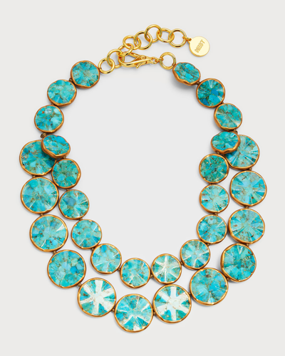 Nest Jewelry Wavy Turquoise Statement Necklace