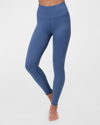 Spiritual Gangster Love Sculpt Ruffle High Waist Leggings In Dusty Denim