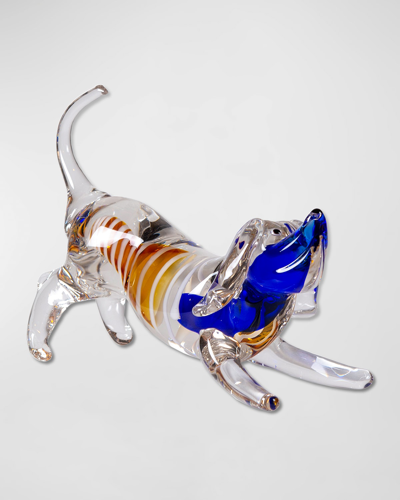 Dale Tiffany Joey Art Glass Dog Sculpture In Multi