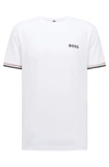Hugo Boss X Matteo Berrettini Logo Crew-neck T-shirt With Signature Stripes In White