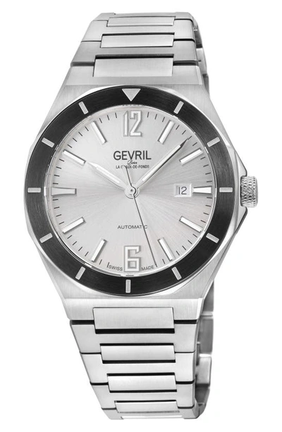 Gevril High Line Automatic Bracelet Watch, 43mm In Silver