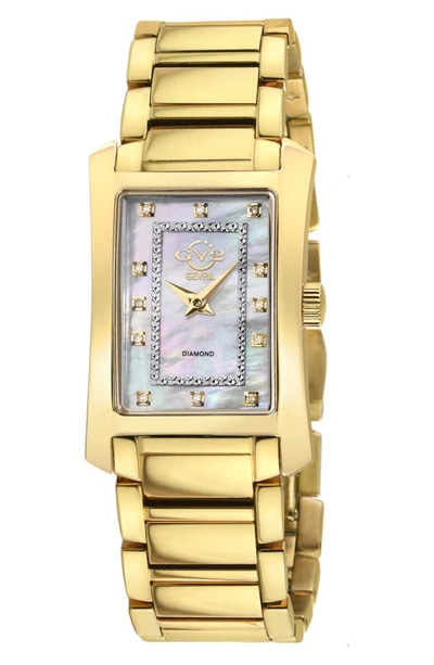 Gv2 Luino Goldtone Plated Diamond Dial Bracelet Watch, 29.5mm