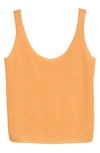 Vince Cashmere Scoop Neck Tank In Light Tangelo