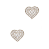 ALESSANDRA RICH CRYSTAL-EMBELLISHED HEART CLIP-ON EARRINGS