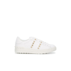 Valentino White Rockstud Untitled Sneakers In White