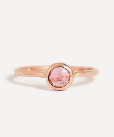 Melissa Joy Manning 14ct Gold Rose-cut Pink Tourmaline Ring