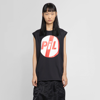 Junya Watanabe Sleeveless Pil T-shirt In Black